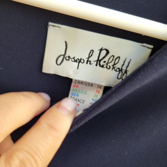 Joseph Ribkoff Black Sunburst Pattern Dress - Picture 5 of 6